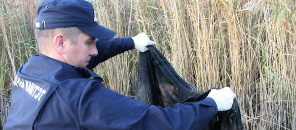 Сотрудник следственного комитета работает на месте преступления - Sputnik Беларусь