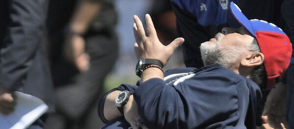 Главный тренер аргентинской Химнасии Диего Марадона - Sputnik Беларусь