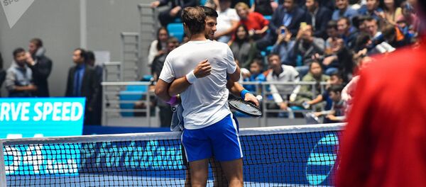 Теннисисты Рафаэль Надаль и Новак Джокович в Нур-Султане - Sputnik Беларусь