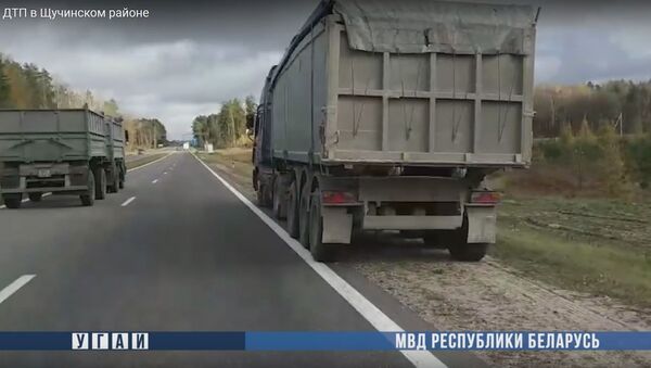 МВД опубликовало видео наезда фуры на велосипедистку в Щучинском районе - Sputnik Беларусь