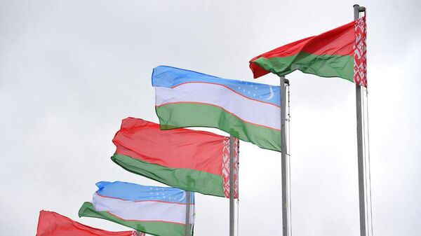 Флаги Беларуси и Узбекистана - Sputnik Беларусь