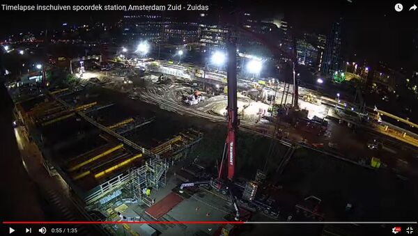 Есть чему учиться: как построить станцию в Амстердаме за три дня - видео - Sputnik Беларусь
