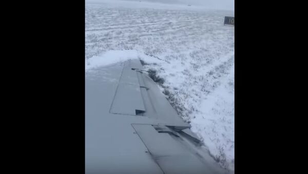 Пассажирский самолет вынесло за пределы ВПП в Чикаго  - Sputnik Беларусь