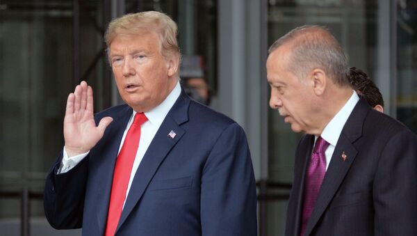 Президент США Дональд Трамп и президент Турции Реджеп Тайип Эрдоган  - Sputnik Беларусь