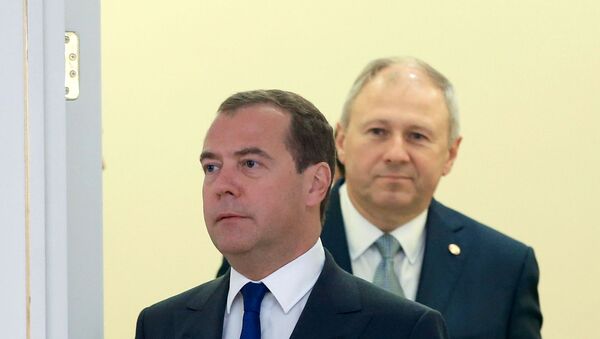Дмитрий Медведев и Сергей Румас - Sputnik Беларусь