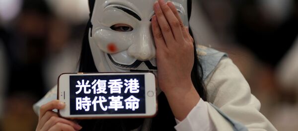 Протестующий в Гонконге - Sputnik Беларусь