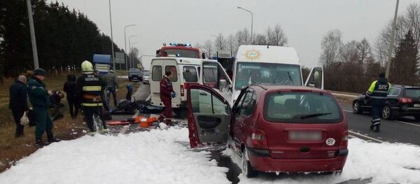 ДТП с маршруткой произошло на трасс Минск-Молодечно-Нарочь - Sputnik Беларусь