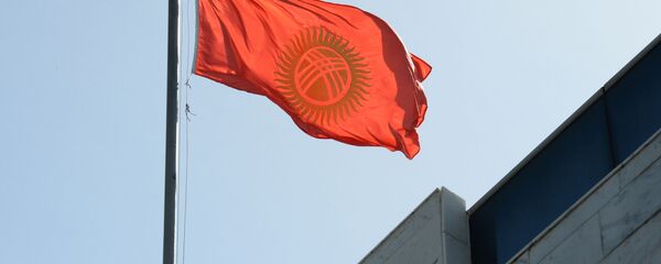 Государственный флаг Кыргызстана в Бишкеке Государственный флаг Кыргызстана в Бишкеке - Sputnik Беларусь