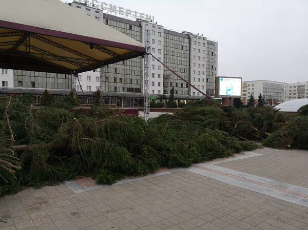 Витебчан ожидает сюрприз в оформлении площади Победы к Новому году - Sputnik Беларусь