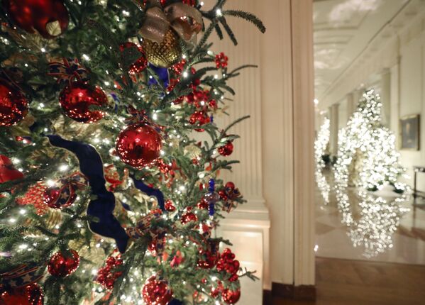 Рождественские елки в Белом доме  - Sputnik Беларусь