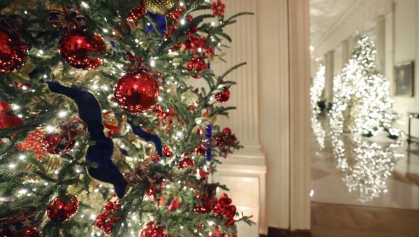 Рождественские елки в Белом доме  - Sputnik Беларусь