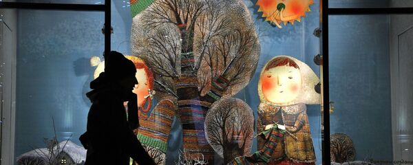 Новогодняя витрина ГУМа - 2019 - Sputnik Беларусь