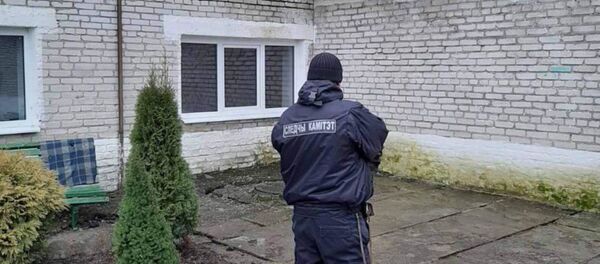 Сотрудник СК на месте пожара - Sputnik Беларусь