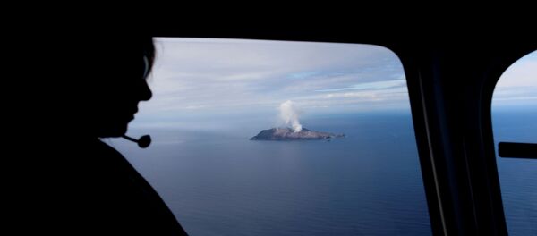 Тела погибших во время извержения вулкана эвакуируют с острова на вертолете Тела погибших во время извержения вулкана эвакуируют с острова на вертолете - Sputnik Беларусь