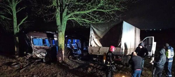 В Солигорском районе столкнулись маршрутка и Газель В Солигорском районе столкнулись маршрутка и Газель - Sputnik Беларусь