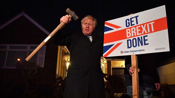 Британский премьер-министр Борис Джонсон проводит предвыборную кампанию - Sputnik Беларусь