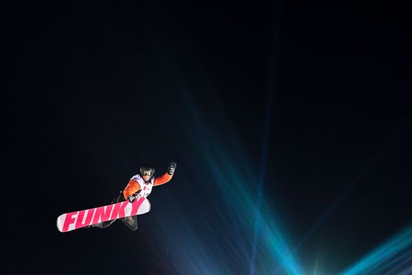 Николас Хубер на этапе мирового тура по сноуборду Grand Prix De Russie 2019 в Москве - Sputnik Беларусь