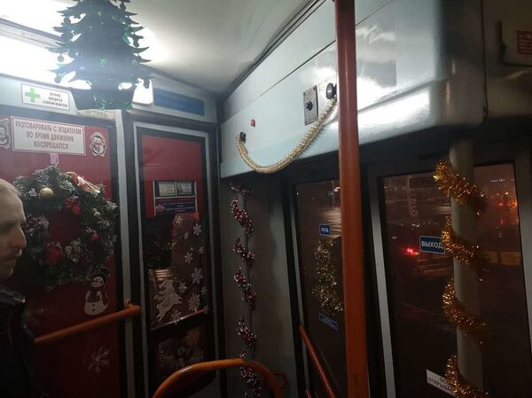 Фотофакт: некоторые витебские трамваи украсили к Новому году - Sputnik Беларусь