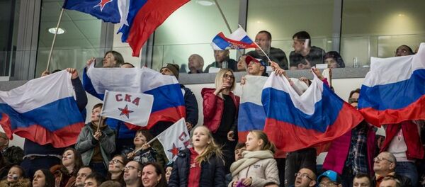 Болельщики питерского СКА на матче с минским Динамо - Sputnik Беларусь