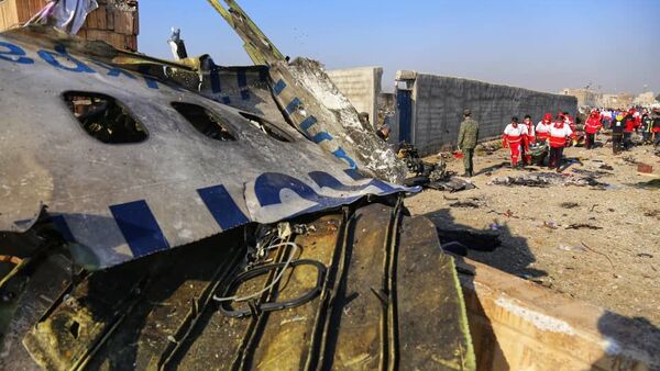 Остатки самолета украинской авиакомпании, разбившегося в Иране - Sputnik Беларусь