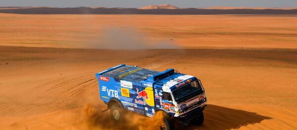 Выступленне спартыўнай каманды КАМАЗ-майстар на ралі-марафоне Дакар Выступленне спартыўнай каманды КАМАЗ-майстар на ралі-марафоне Дакар - Sputnik Беларусь