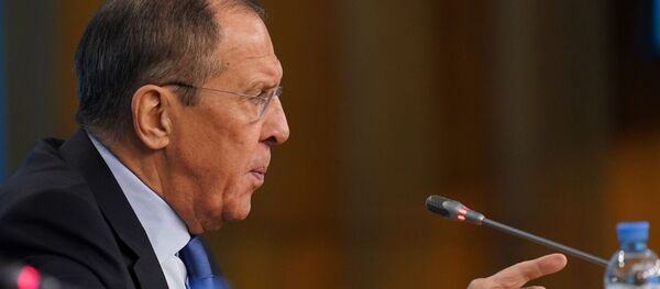 Глава МИД России Сергей Лавров во время пресс-конференции - Sputnik Беларусь