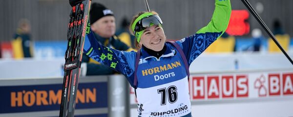 Белорусская биатлонистка Анна Сола Белорусская биатлонистка Анна Сола - Sputnik Беларусь