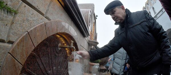 На Крещение у Всехсвятского храма - Sputnik Беларусь