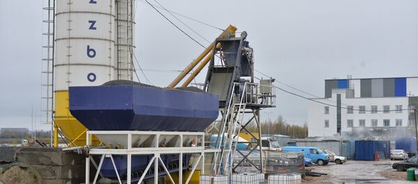 Строительство первой очереди, включающей автомобильный логистический терминал, велось ударными темпами Строительство первой очереди, включающей автомобильный логистический терминал, велось ударными темпами - Sputnik Беларусь