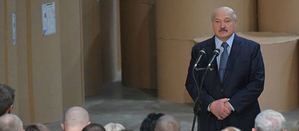 Президент Беларуси Александр Лукашенко на заводе в Шклове - Sputnik Беларусь