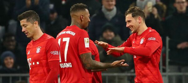 Футболисты мюнхенской Баварии Роберт Левандовский, Жером Боатенг и Леон Горецка - Sputnik Беларусь