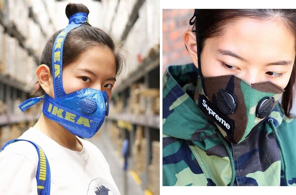Пекинский дизайнер создает защитные маски из кроссовок - Sputnik Беларусь