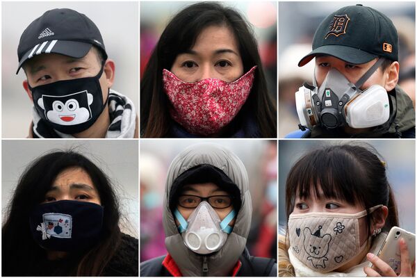 Защитные маски давно стали привычным и жизненно необходимым аксессуаром в Китае - Sputnik Беларусь