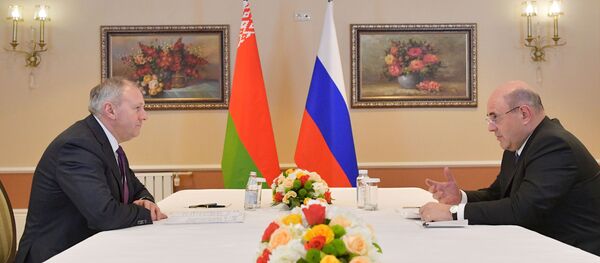 Сергей Румас и Михаил Мишустин во время встречи - Sputnik Беларусь