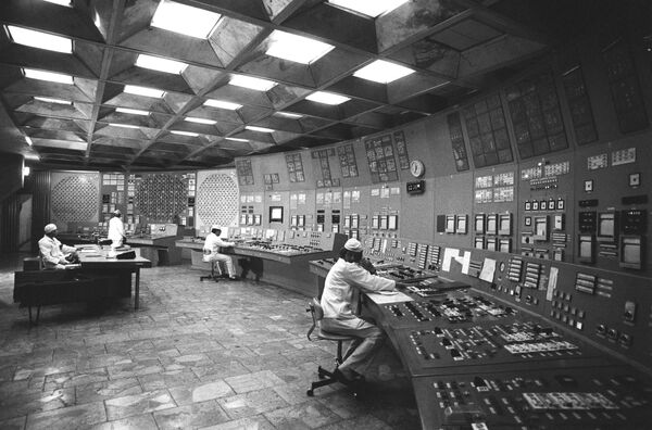 У памяшканні блочнага шчыта ўпраўлення энергаблока Чарнобыльскай АЭС, 1986 год - Sputnik Беларусь