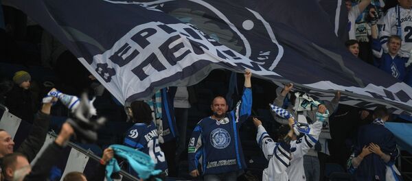 Болельщики минского хоккейного Динамо Болельщики минского хоккейного Динамо - Sputnik Беларусь