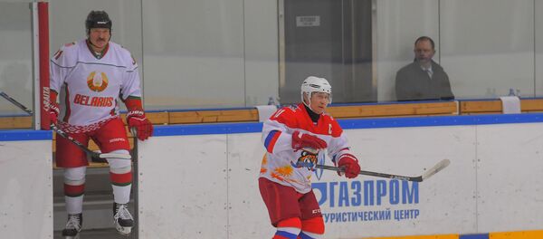 Хоккейный матч с участием президентов Александра Лукашенко и Владимира Путина - Sputnik Беларусь