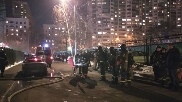 Пожар в хостеле в Москве - Sputnik Беларусь