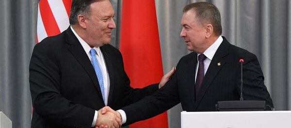 Госсекретарь США Майкл Помпео и глава МИД Беларуси Владимир Макей - Sputnik Беларусь