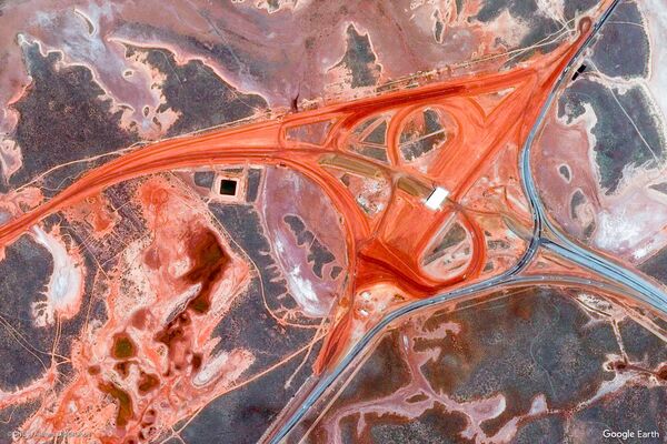 Изображение из космоса местности в районе австралийского города Порт-Хедленд, Австралия - Sputnik Беларусь
