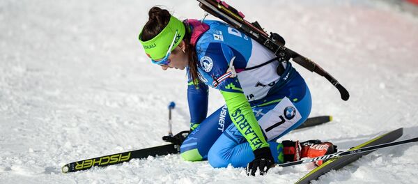 Белорусская биатлонистка Ирина Кривко - Sputnik Беларусь