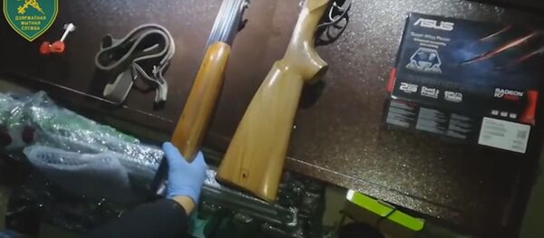 Таможенники нашли ружье и патроны в транзитном контейнере - видео - Sputnik Беларусь