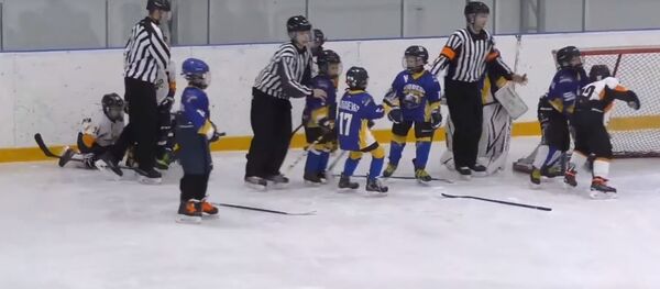 Массовая драка на детском хоккейном матче, видео - Sputnik Беларусь