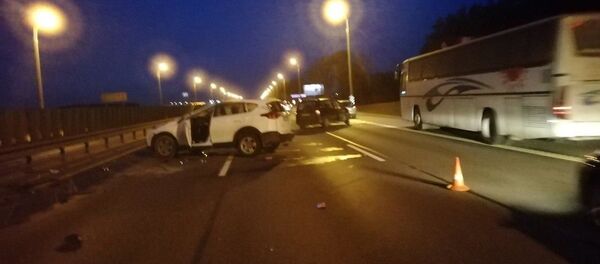 Место аварии на МКАД - Sputnik Беларусь