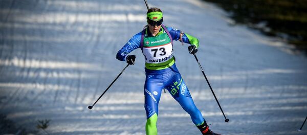 Белорусская биатлонистка Анна Сола Белорусская биатлонистка Анна Сола - Sputnik Беларусь