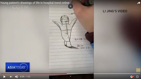 Коронавирус и творчество: что рисует юный художник в больнице Уханя - видео - Sputnik Беларусь