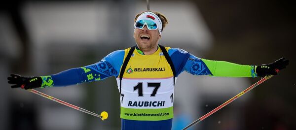 Белорусский биатлонист Сергей Бочарников Белорусский биатлонист Сергей Бочарников - Sputnik Беларусь