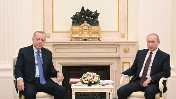 Президент РФ В. Путин встретился с президентом Турции Р. Эрдоганом - Sputnik Беларусь