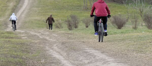 Люди едут на велосипедах Люди едут на велосипедах - Sputnik Беларусь