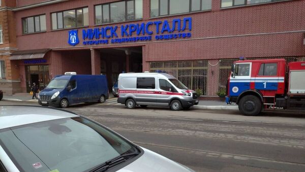 Работа экстренных служб у заминированного здания Минск Кристалл - Sputnik Беларусь